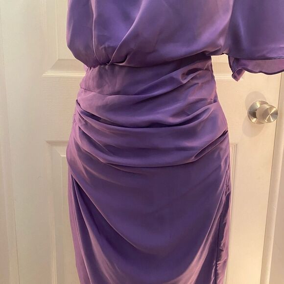 Do+ BE one shoulder satin midi dress, M - Picture 8 of 15